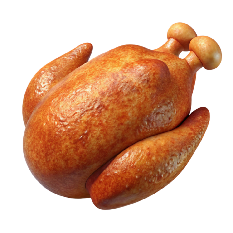 wonderful minimalist Roasted Chicken Side View Cutout Isolated authentic png