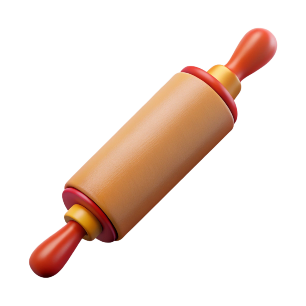 serene vintage Rolling Pin Wooden Transparent Background high resolution png