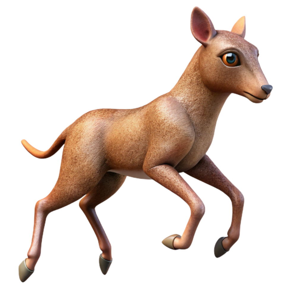 serene classic Running Animal Cutout with Dynamic Pose original png