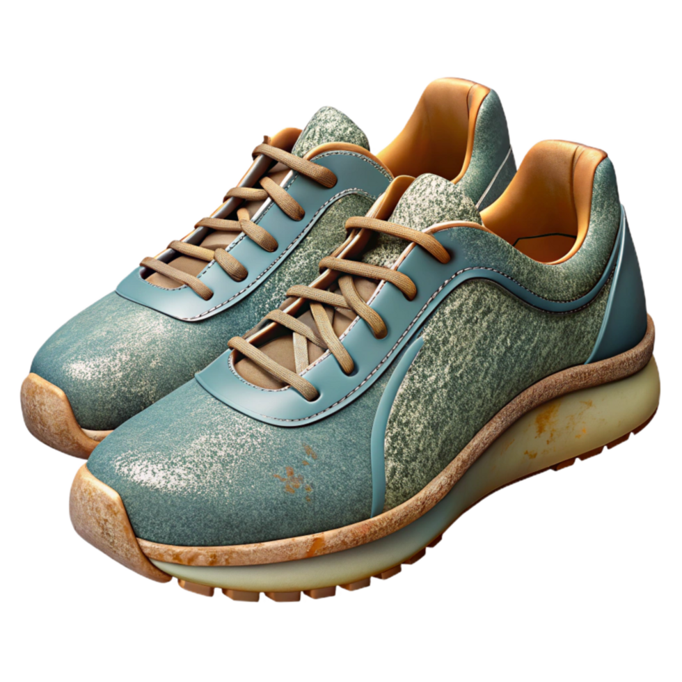 serene contemporary Running Shoes Pair Side View Cutout detailed png