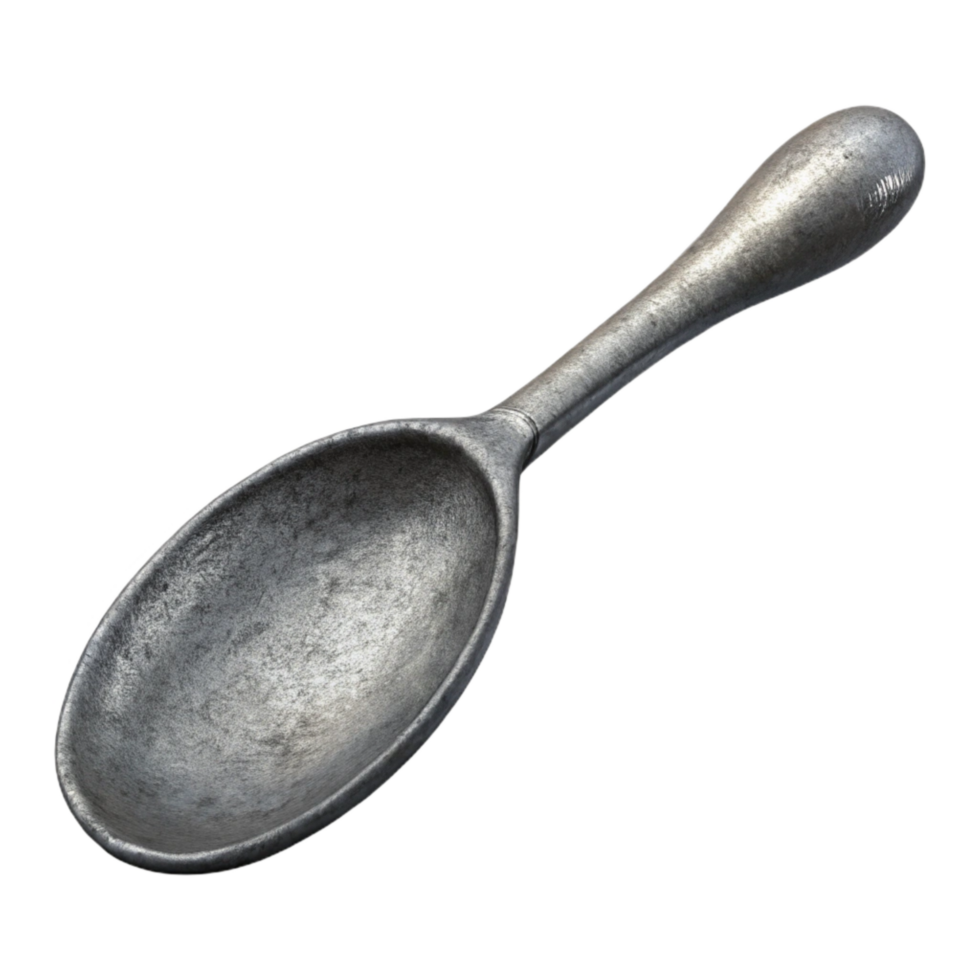 impressive abstract Silver Spoon Isolated on White exclusive png