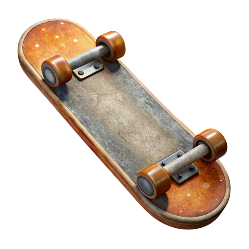 elegant rustic Skateboard Deck Graphic Design Cutout high quality png