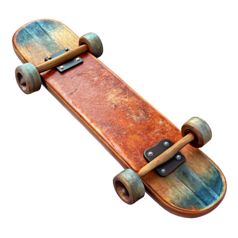 serene vintage Skateboard Deck Graphic Design Isolated high resolution png
