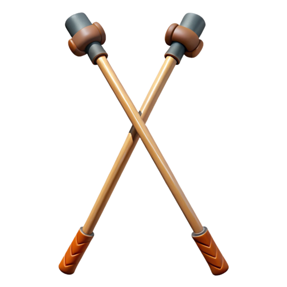 elegant abstract Ski Poles Angled View Transparent Background original png