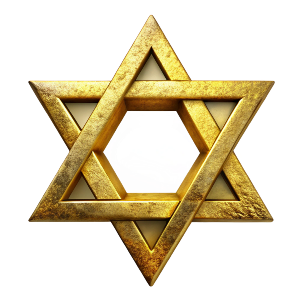 stunning abstract Star of David Gold Six Pointed Isolated exclusive png