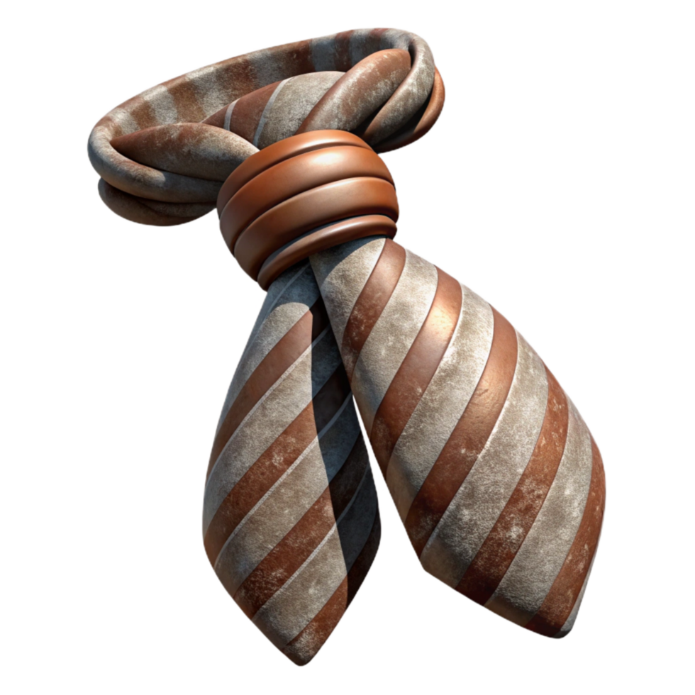 beautiful classic Striped Tie with Knot Isolated Element exclusive png