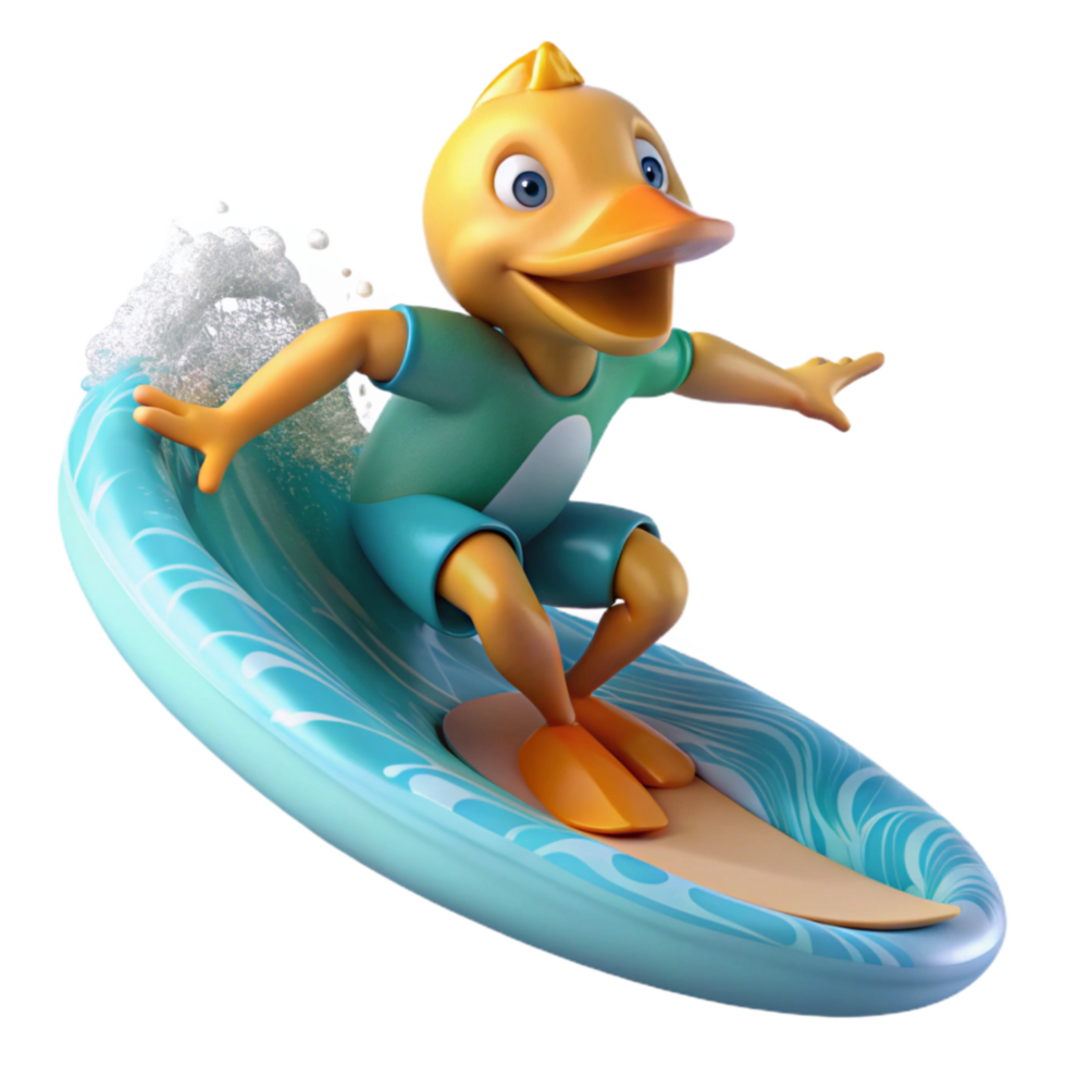 elegant contemporary Surfer Duck Diving Wave Cutout authentic png