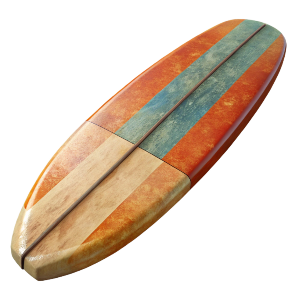 vibrant minimalist Surfer Paddling Board Transparent Background high resolution png