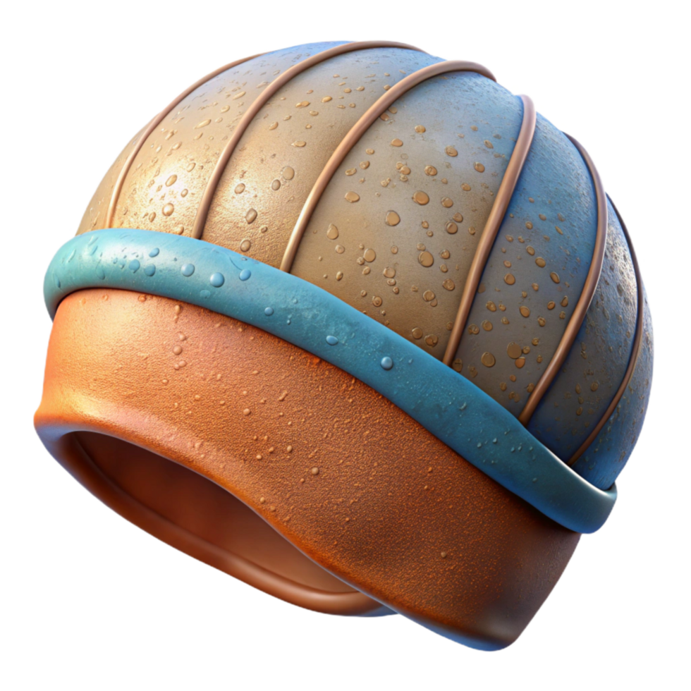 elegant classic Swim Cap Close Up Isolated Element 4K png
