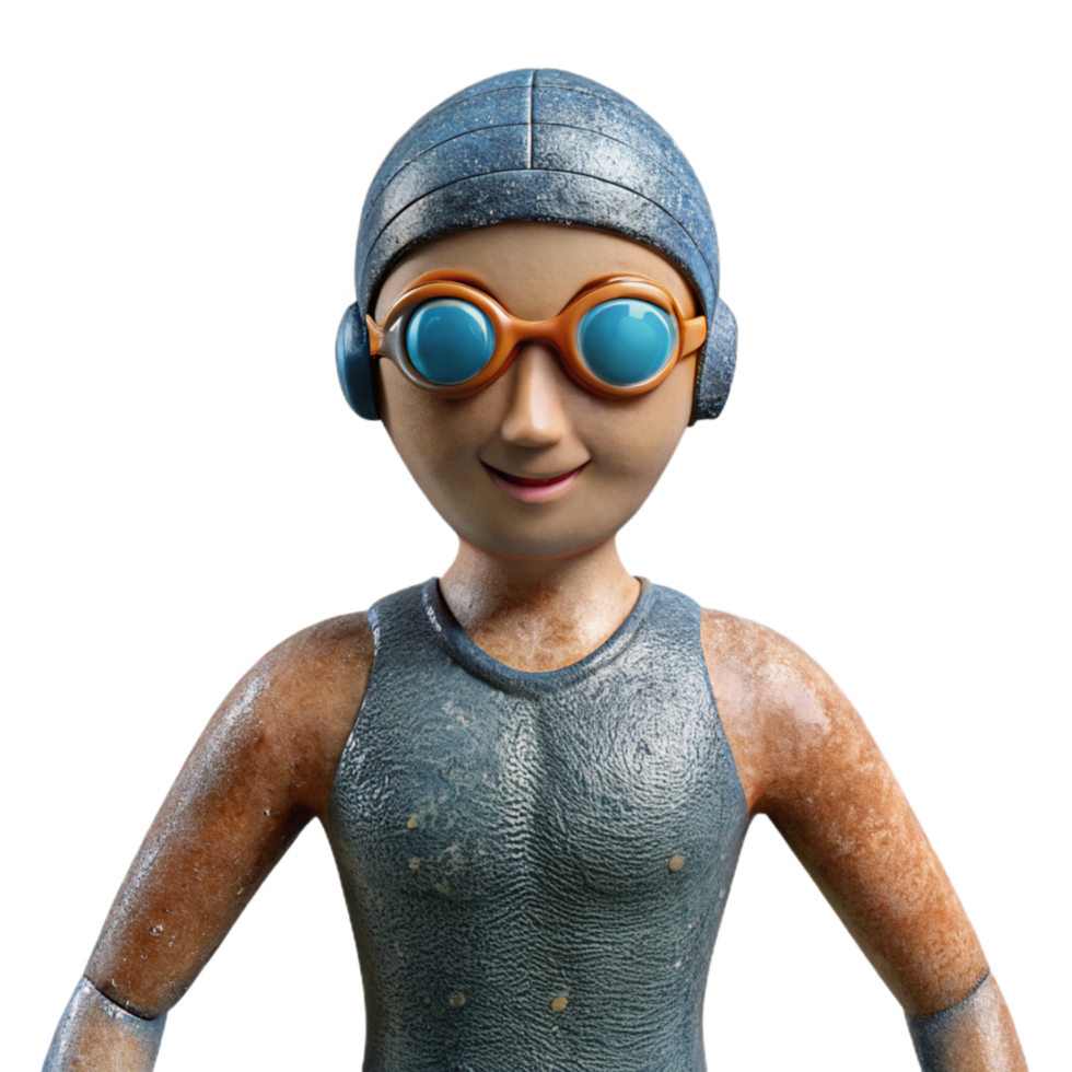 extraordinary traditional Swimmer Underwater Front View Cutout 4K png