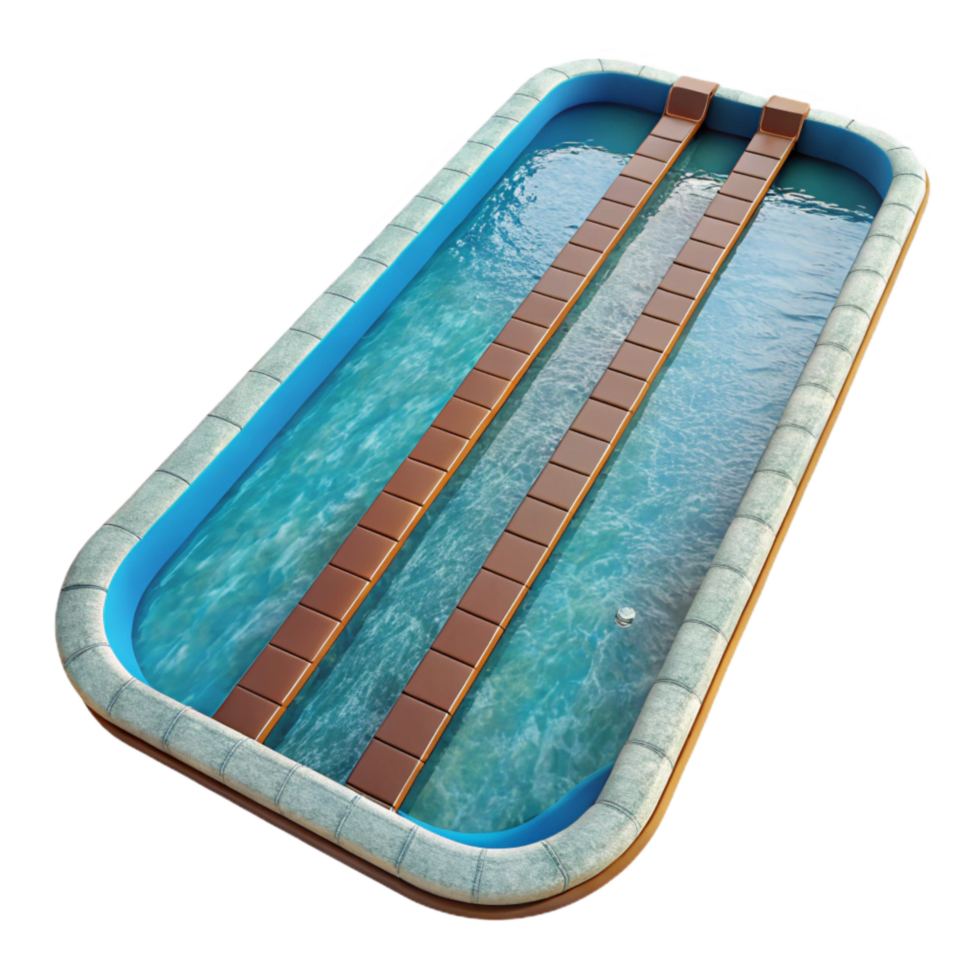 serene modern Swimming Pool Lane Lines Top View Cutout authentic png