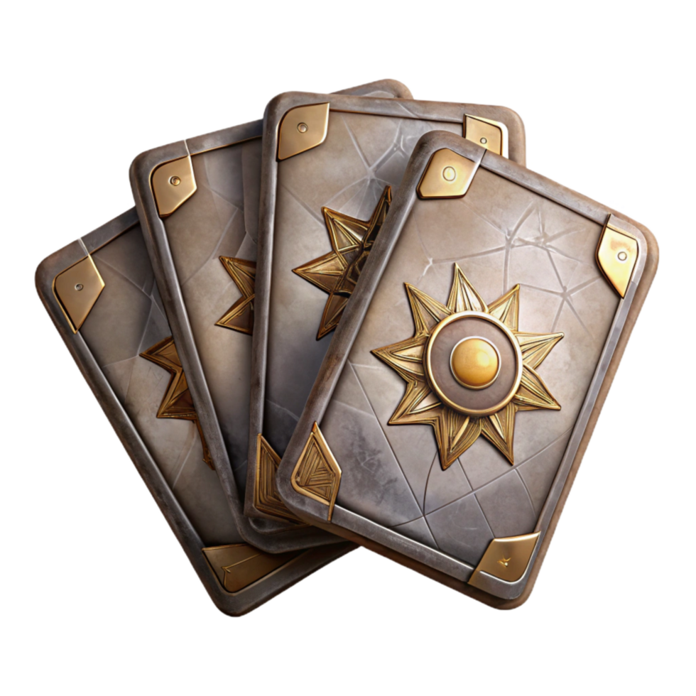 extraordinary rustic Tarot Cards Deck Spread Transparent Background detailed png