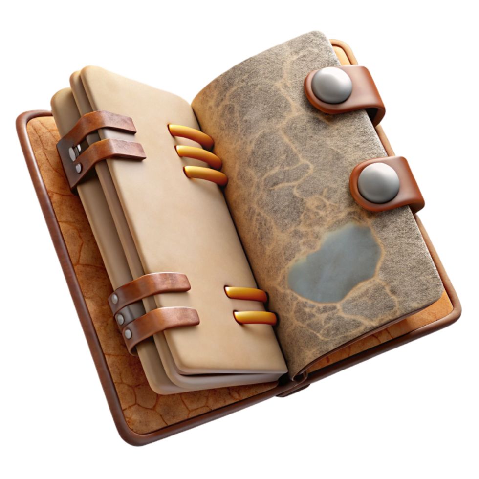 magnificent minimalist Travel Journal Open Page Cutout Element genuine png
