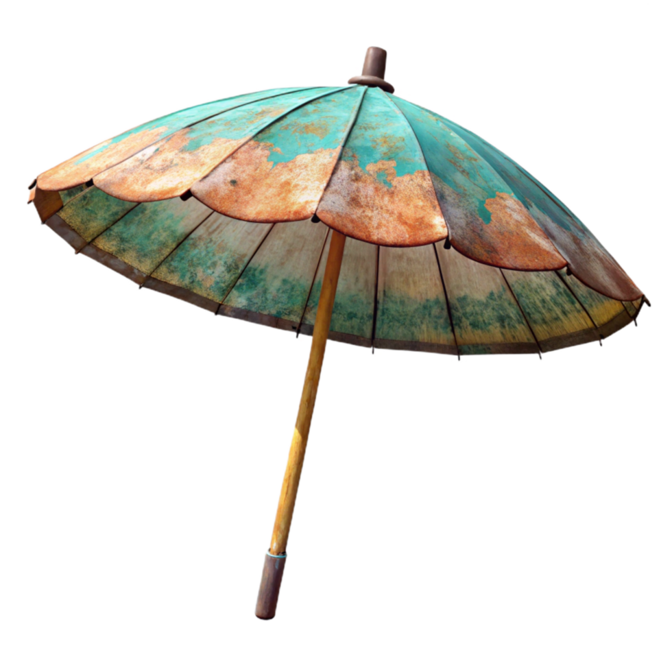 elegant rustic Tropical Beach Umbrella Side View Isolated original png