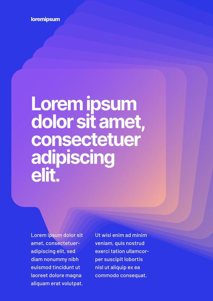 Vibrant poster promote modern changes with violet graphics. Simple corporate layout template for events, companies or any business related. vector