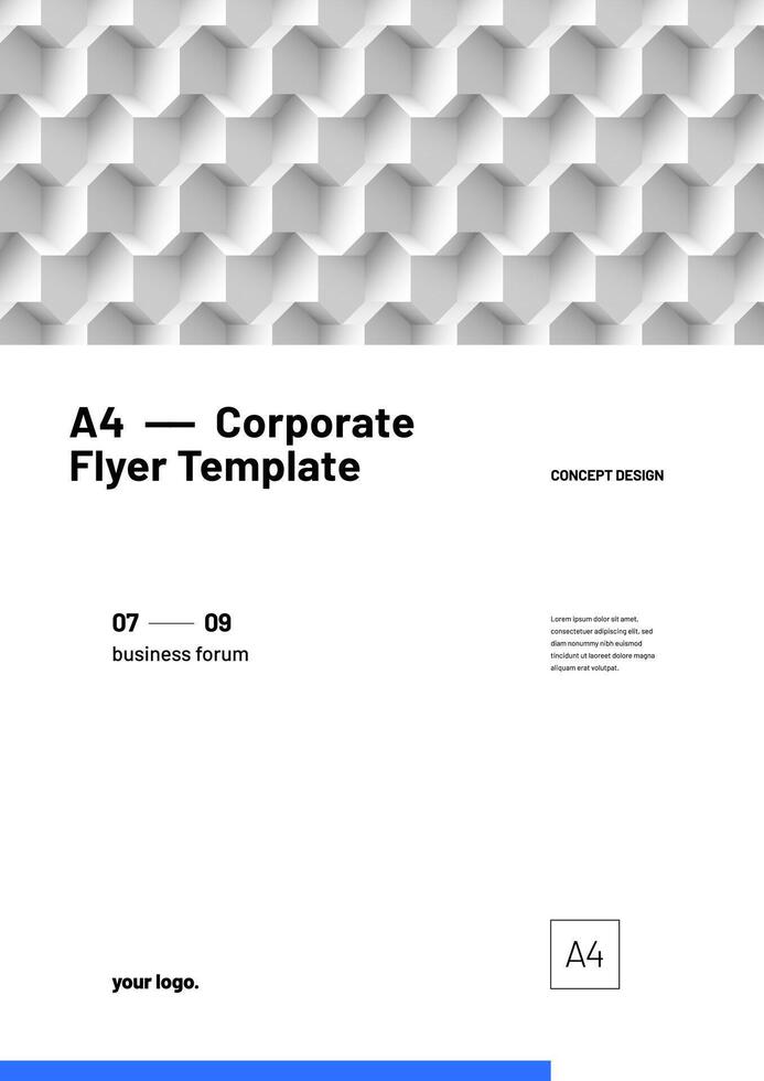 Corporate identity brochure template. Design with abstract architectural pattern design for flyer, poster, cover, brochure or banner. vector