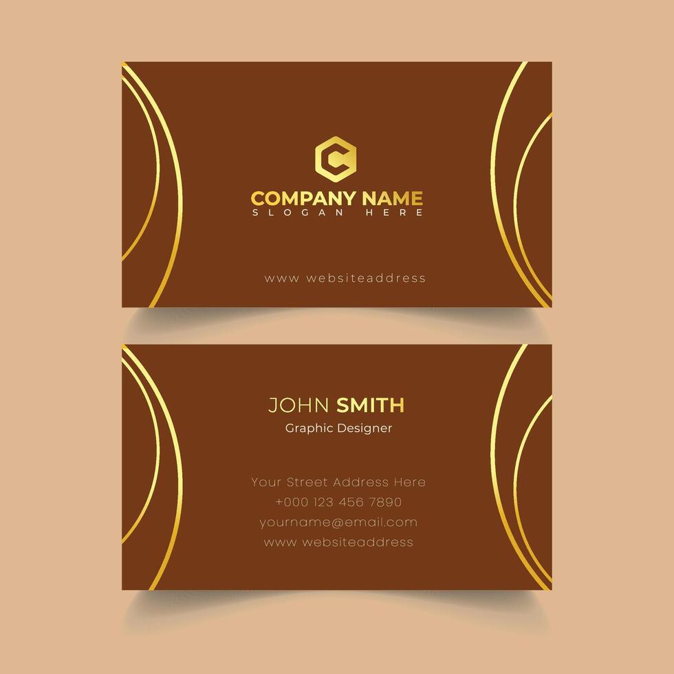 Luxury business card template vector