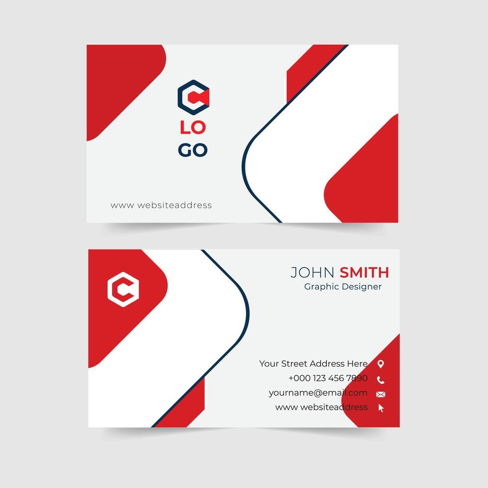corporate business card design template. creative business card design template vector