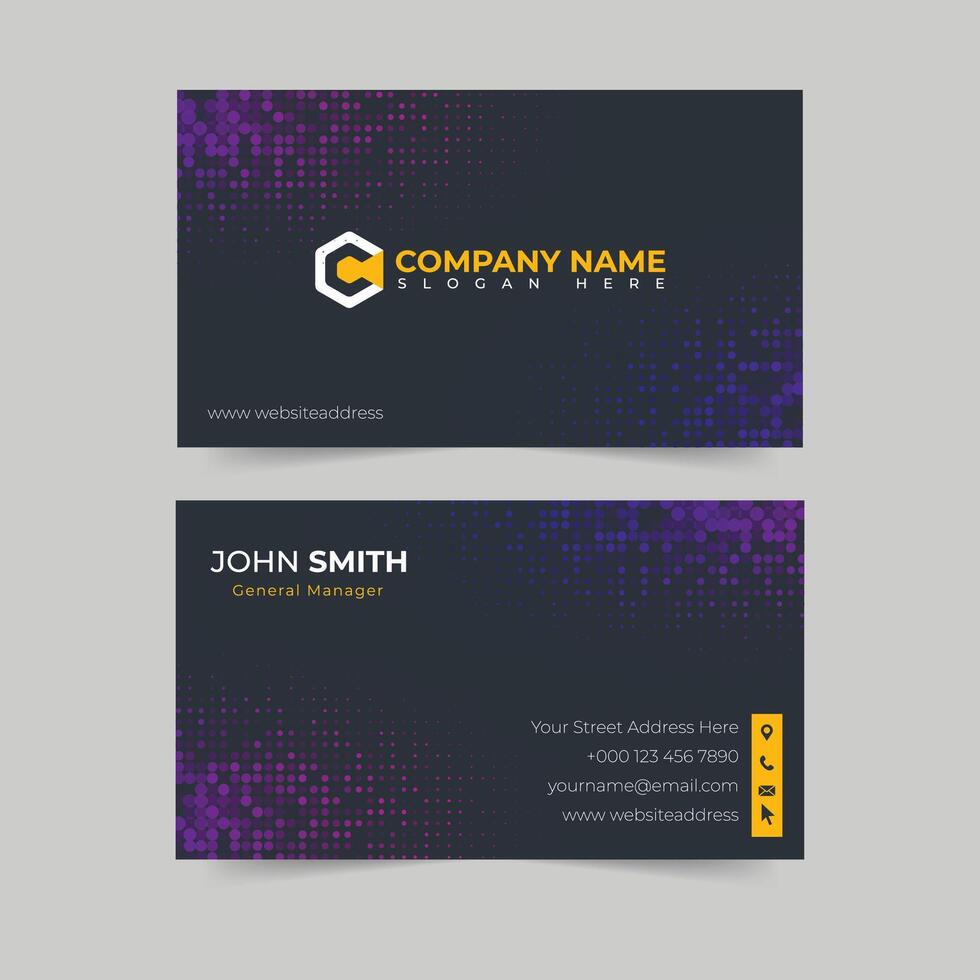 Corporate and modern business card. Creative and clean vertical business card template vector