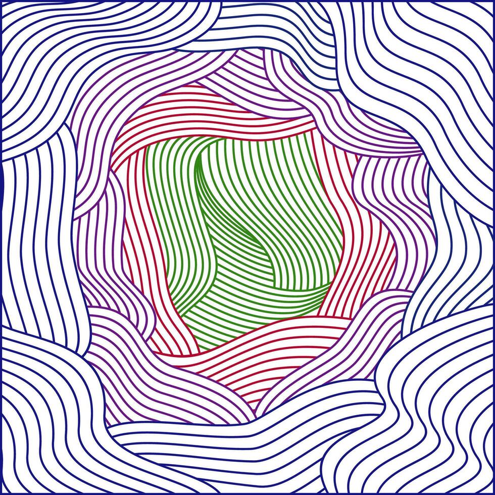A colorful abstract design with wavy lines vector