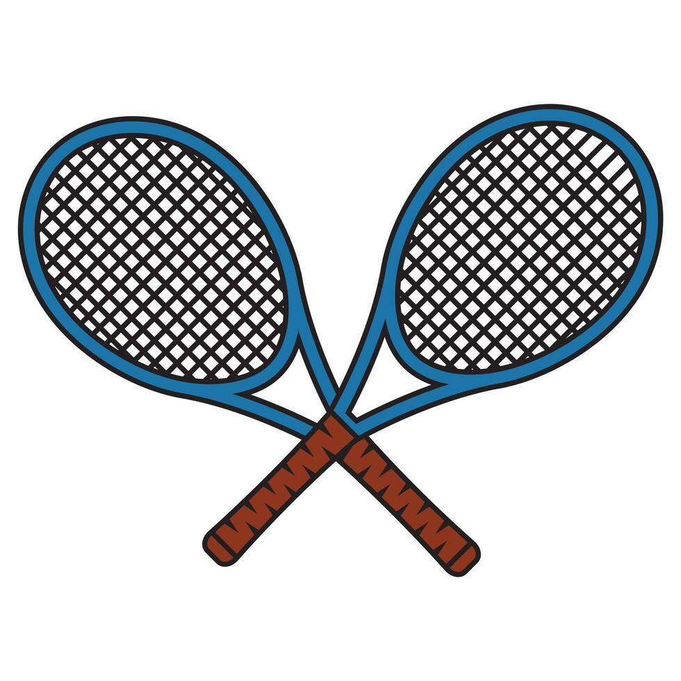 Crossed Tennis Rackets Icon vector
