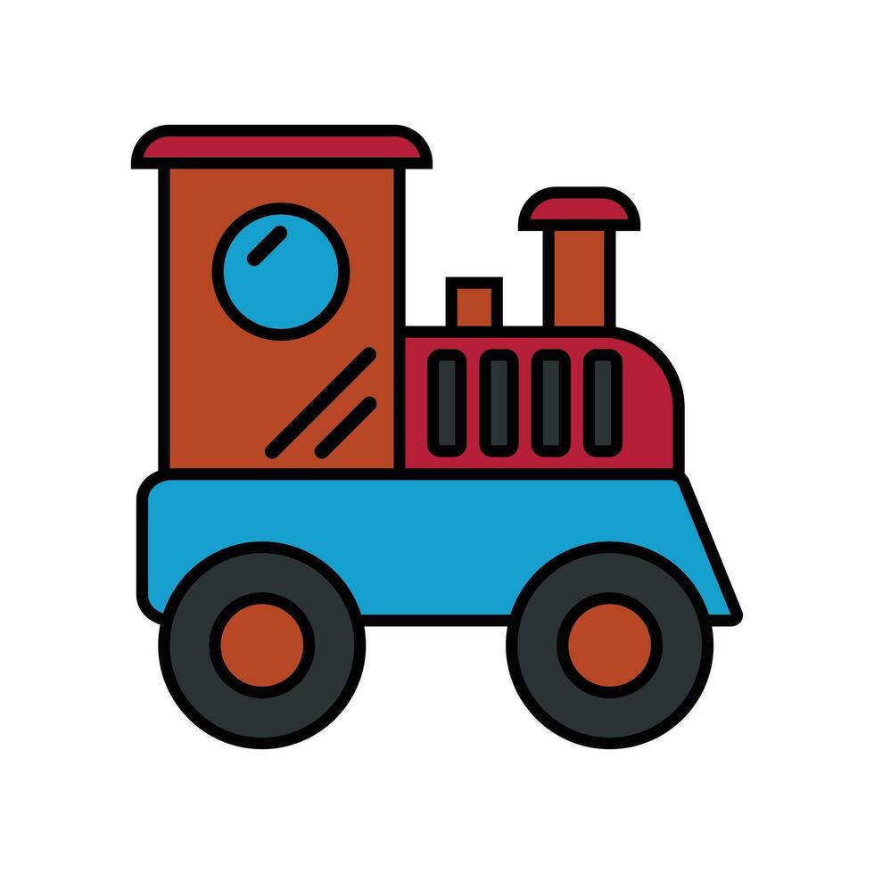 Colorful Cartoon Train Illustration vector