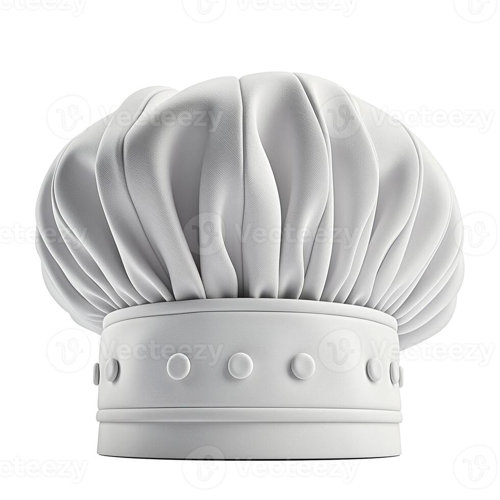 A classic white chef's hat representing culinary expertise and professionalism. photo