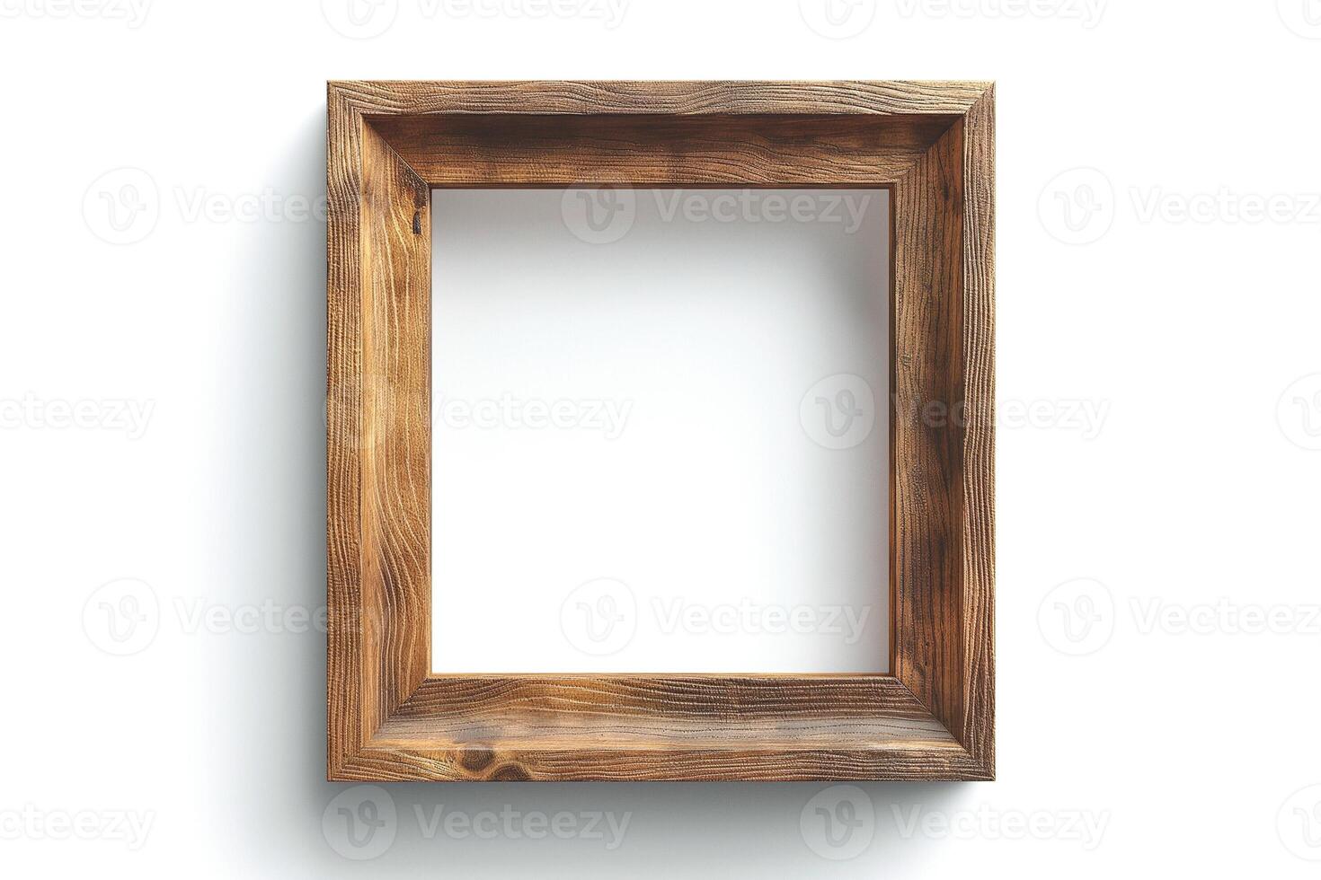 A rustic wooden frame against a clean, white background, ideal for displaying artwork or photographs. photo