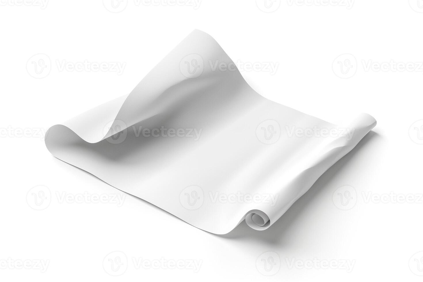 A crumpled white sheet of paper with soft shadows, creating a minimalistic and clean aesthetic. photo