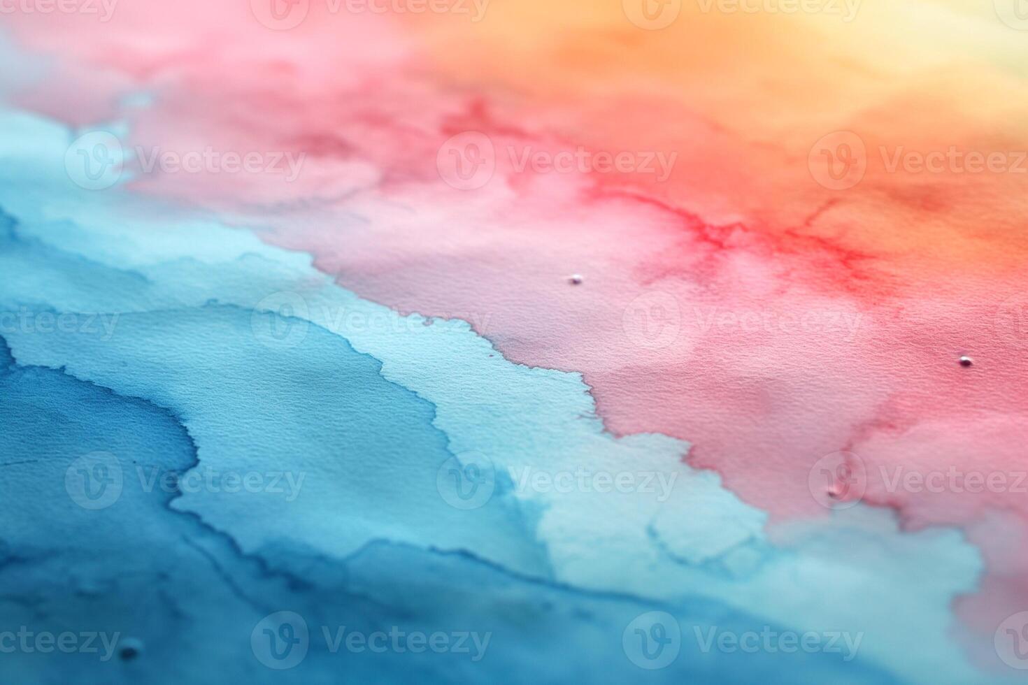 A vibrant abstract watercolor painting featuring a gradient of blues, pinks, and oranges, creating a serene and artistic effect. photo