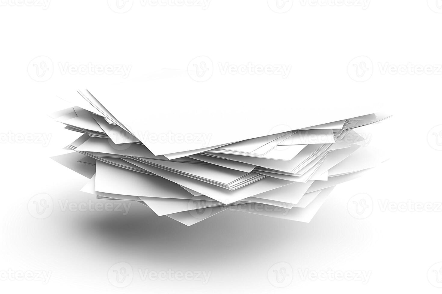 A stacked collection of blank white sheets of paper, symbolizing creativity and possibilities. photo