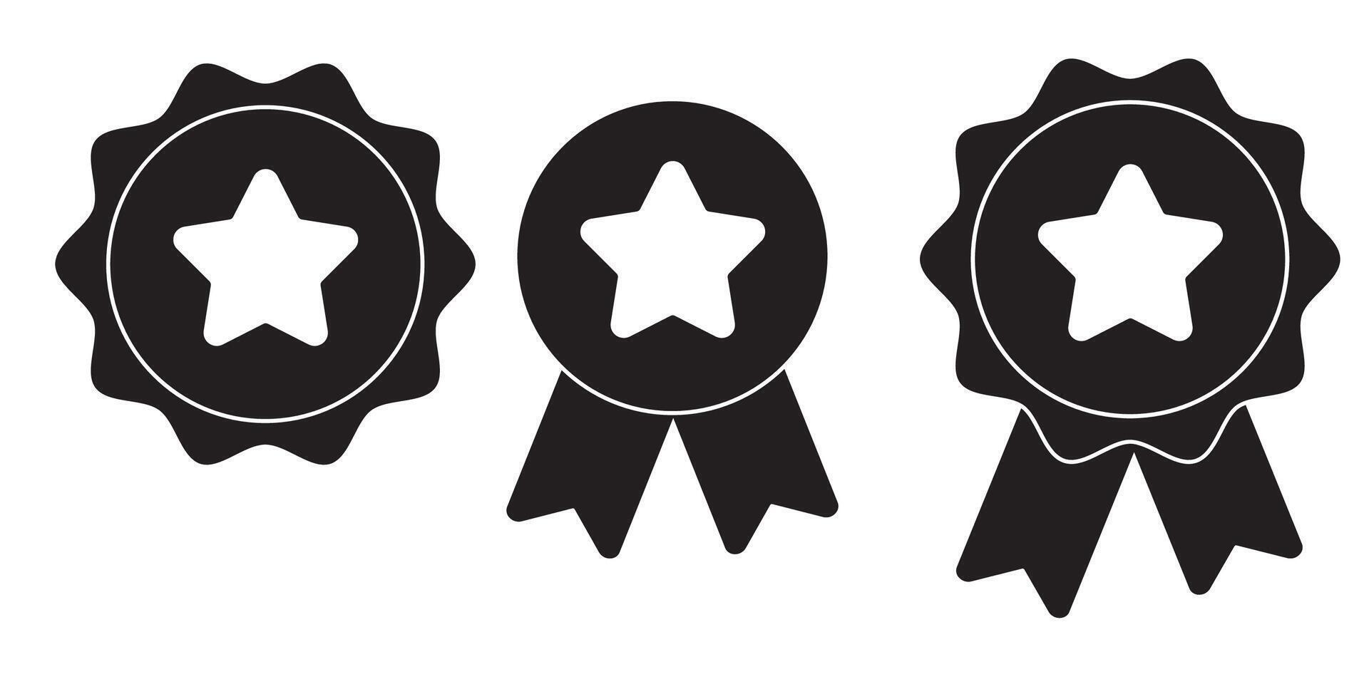 Certificate Badge illustration, yellow badge warranty icon with checklist and ribbon Background isolated vector