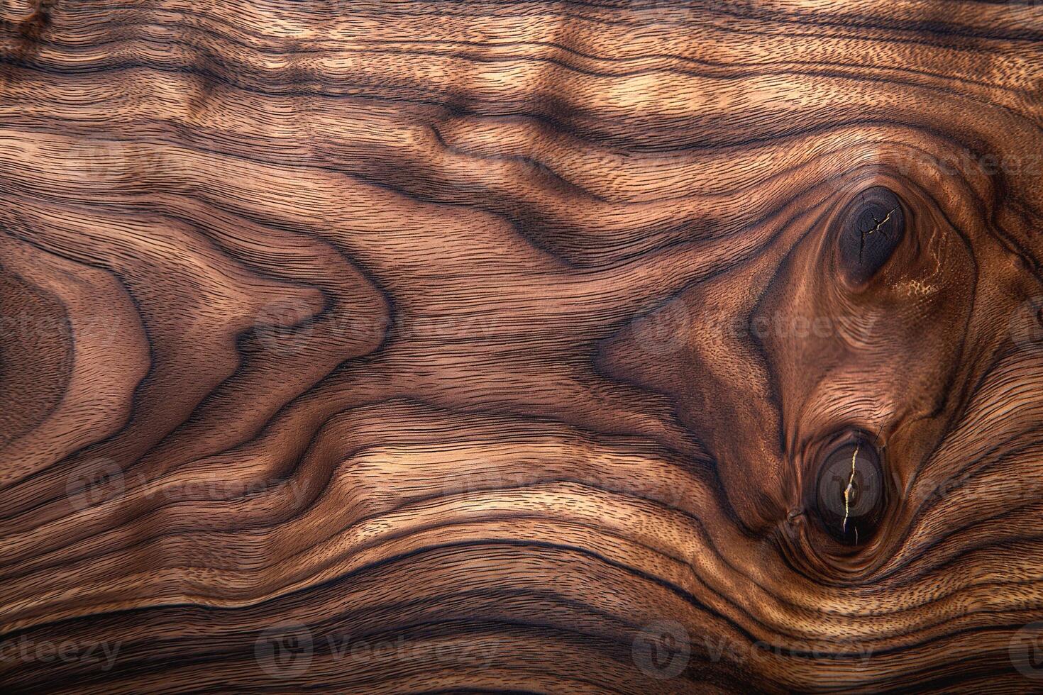 Beautifully grained dark wood showcasing intricate patterns and textures. photo