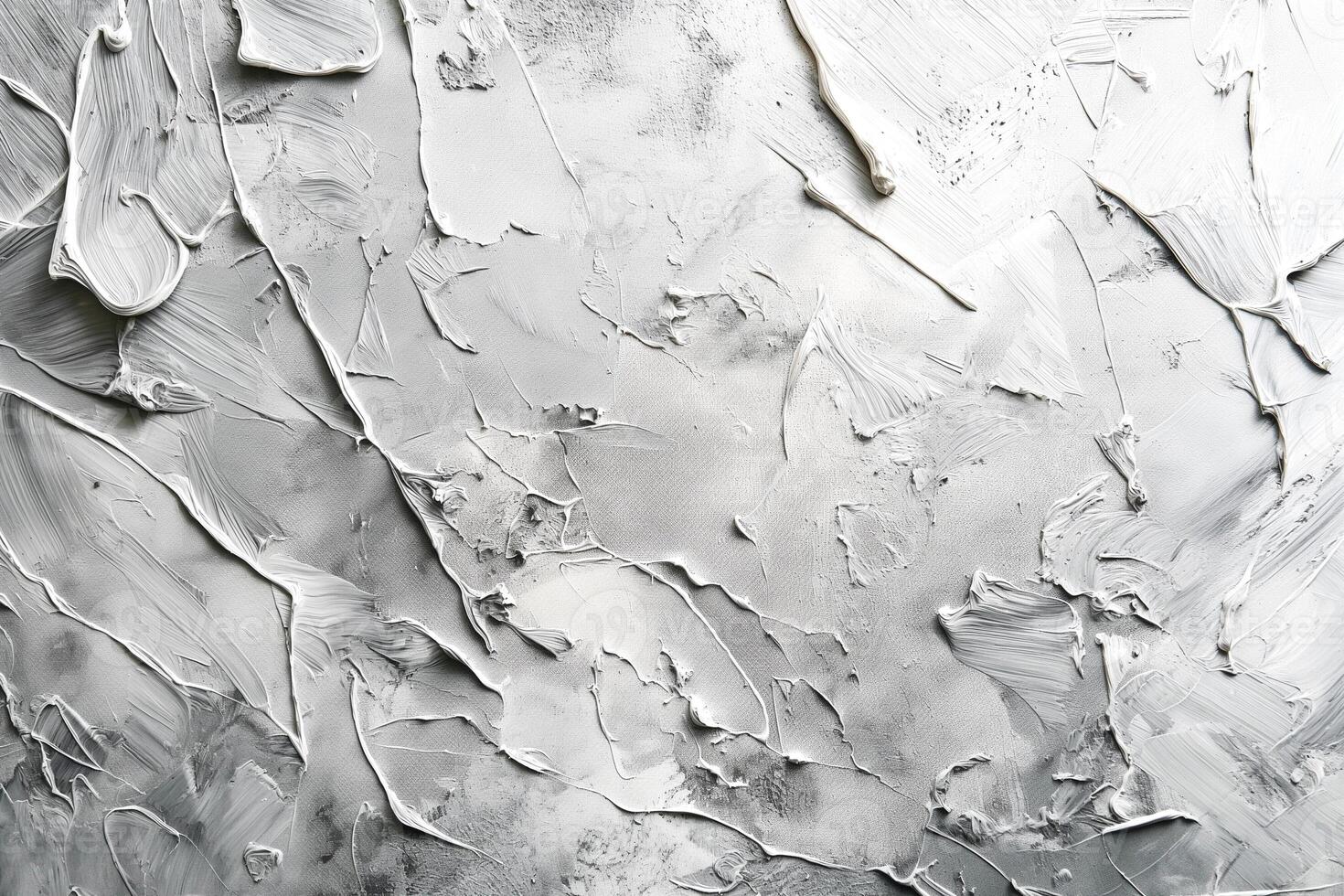 Abstract white texture resembling brush strokes on a canvas. photo
