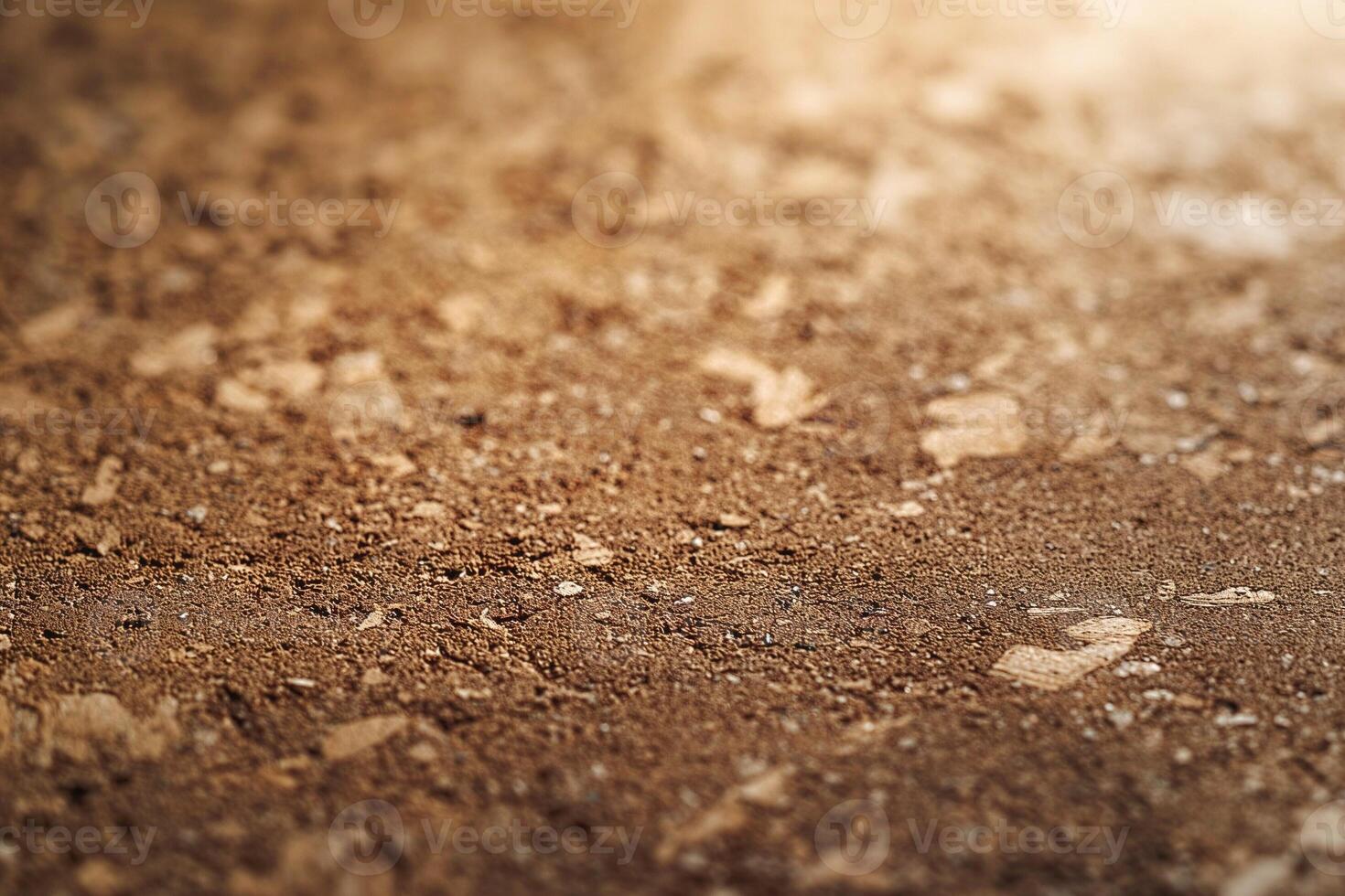 Close-up of textured brown cork surface, highlighting the natural variations and warmth of the material. photo