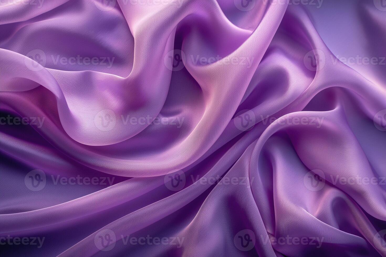 Elegant purple silk fabric showcasing smooth, flowing waves and rich textures. photo