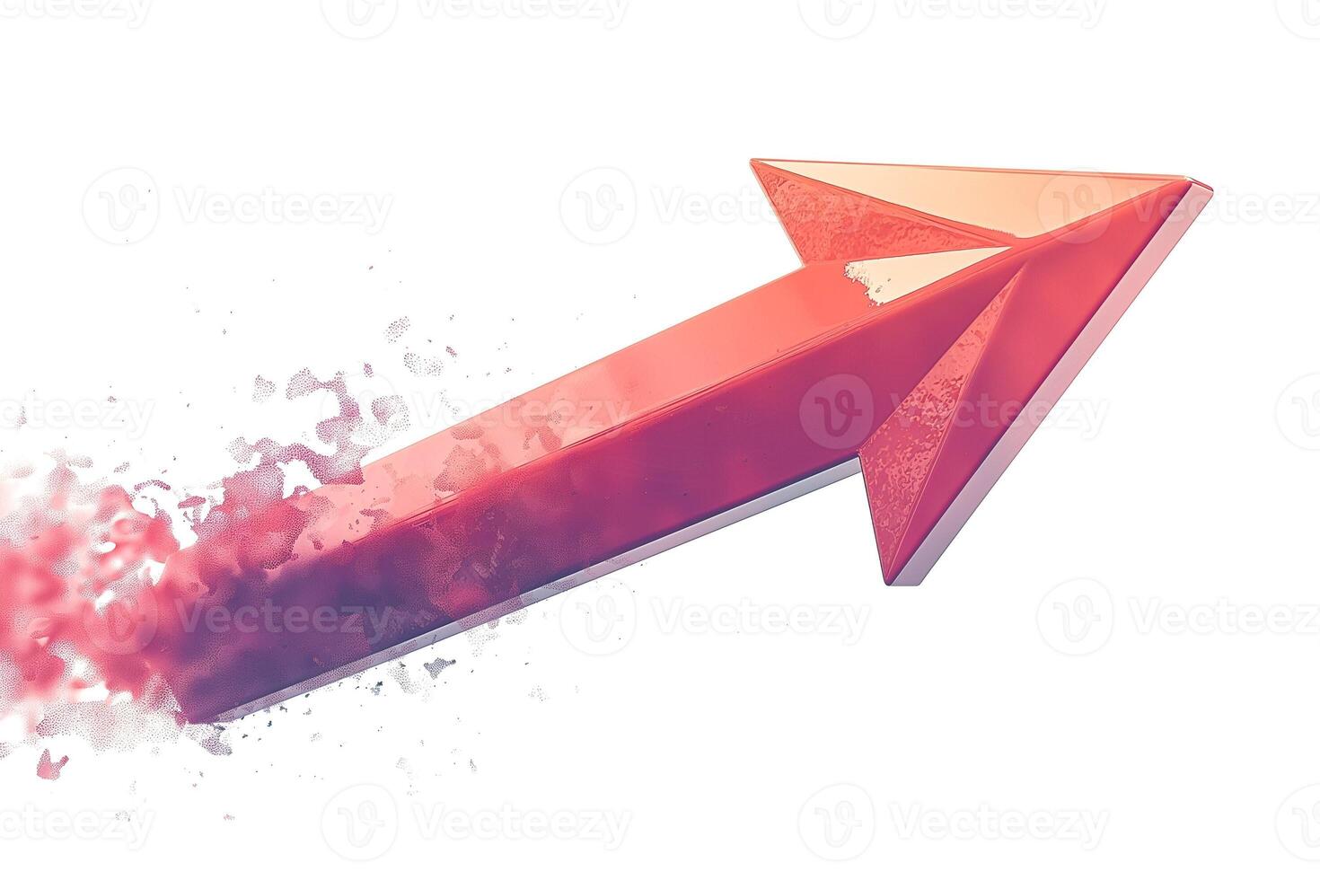 A dynamic red arrow symbolizing growth and progress, bursting with energy and momentum. photo