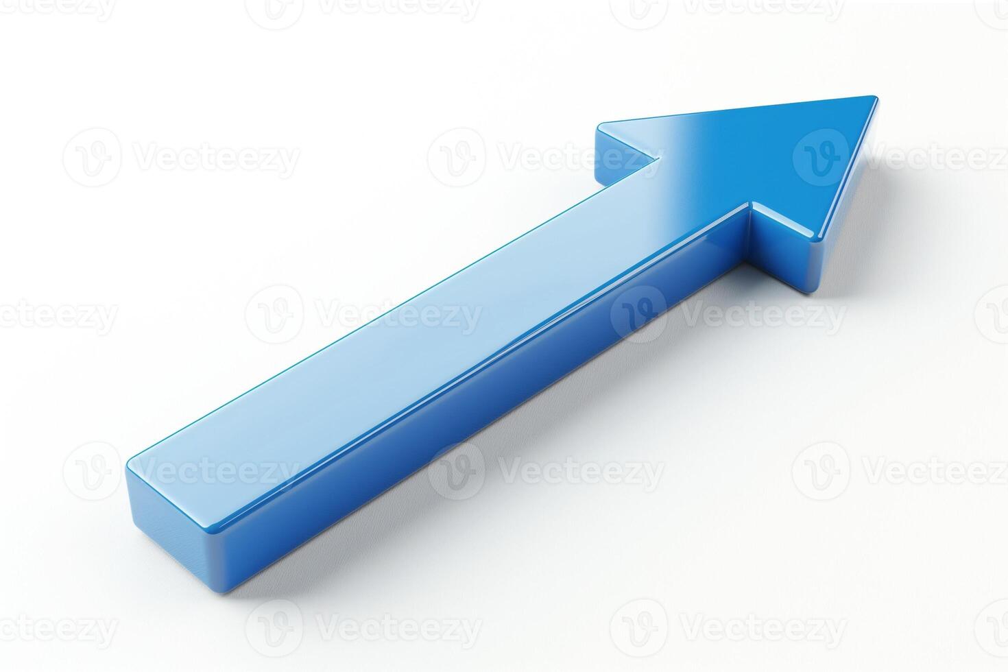 A glossy blue arrow pointing upward, symbolizing growth and progress. photo