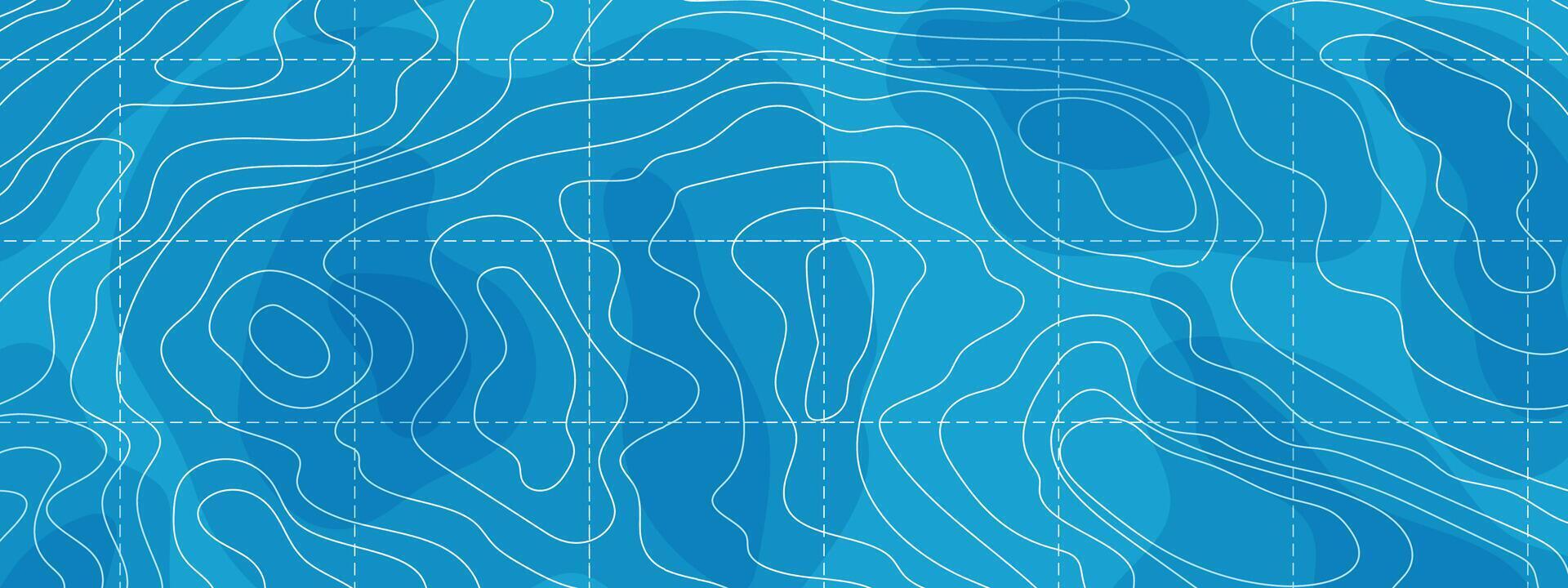 Topographic map lines retro geometric abstract relief tot view template. Land or water texture, grid contour. Topo with elevation, geography scheme and the terrain path. vector