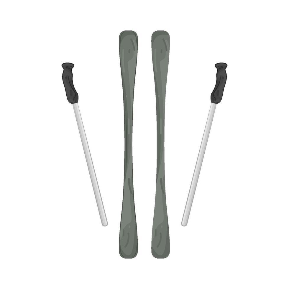 Illustration of Skis vector