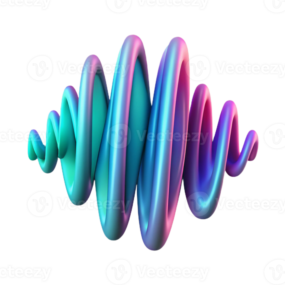 vibrant abstract An abstract representation of sound waves, visualized as undulating lines of vibrant turquoise and fuchsia, illuminated by a pulsating strobe light exclusive png