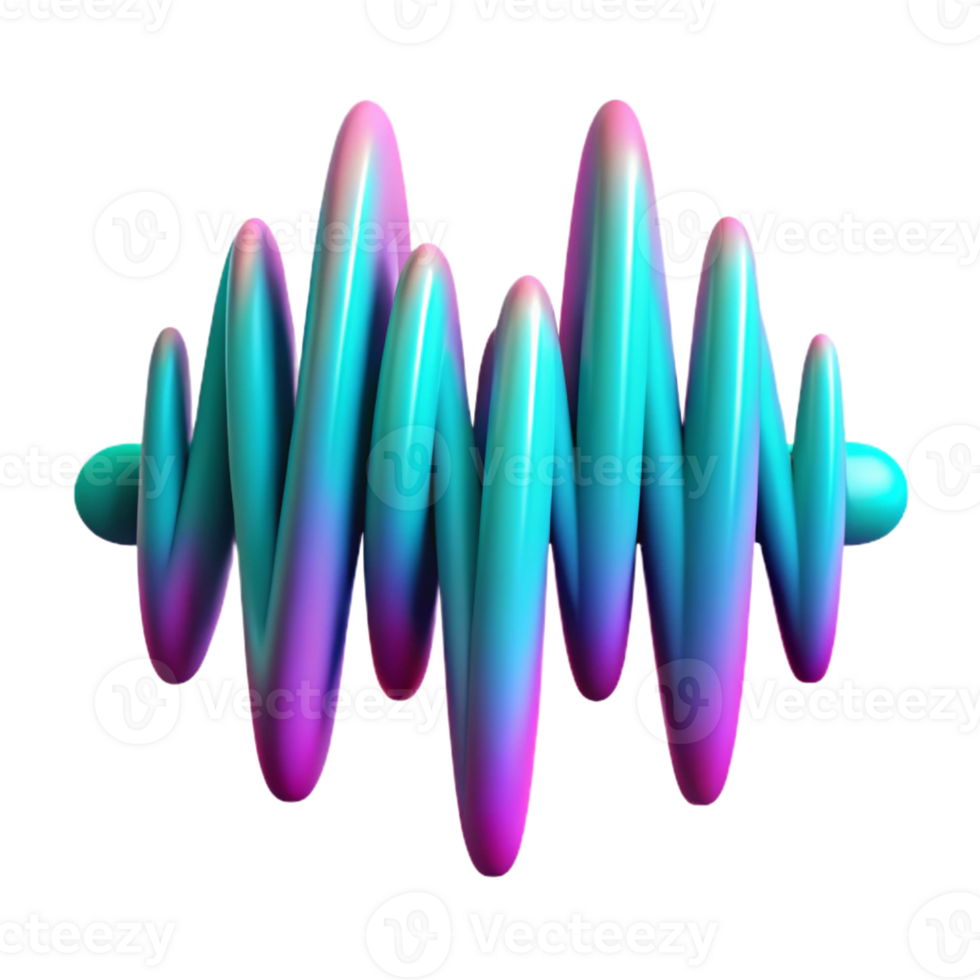 wonderful modern An abstract representation of sound waves, visualized as undulating lines of vibrant turquoise and fuchsia, illuminated by a pulsating strobe light exclusive png