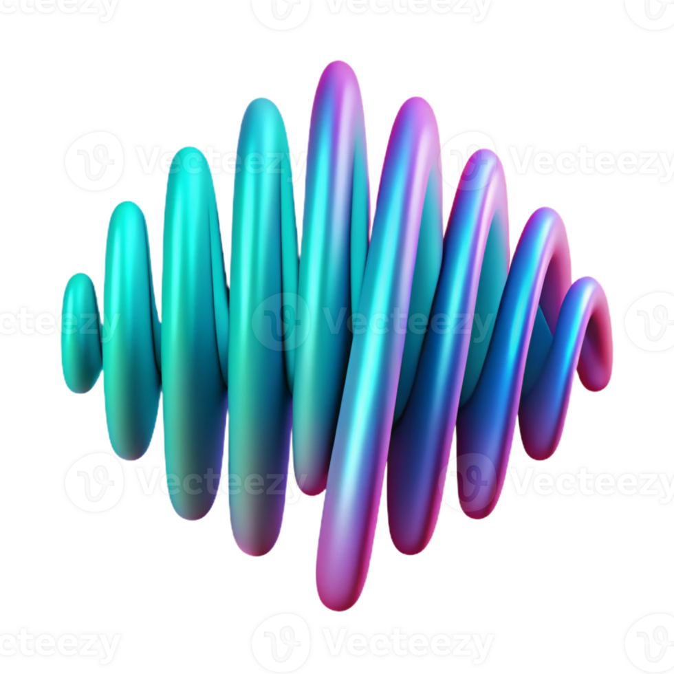 impressive contemporary An abstract representation of sound waves, visualized as undulating lines of vibrant turquoise and fuchsia, illuminated by a pulsating strobe light exclusive png