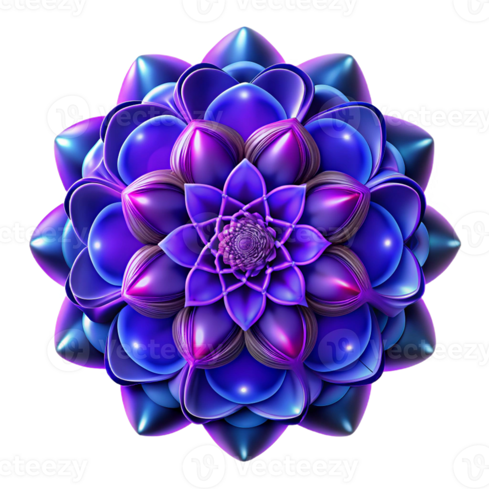 dramatic rustic An intricate, fractal pattern in shades of deep purple and electric blue, with a subtle glowing effect, illuminated by a soft, diffused light exclusive png