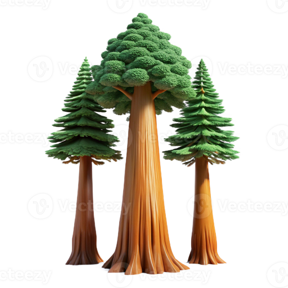 wonderful classic A giant sequoia tree towering over a dense forest, awe-inspiring and majestic, landscape photography 4K png
