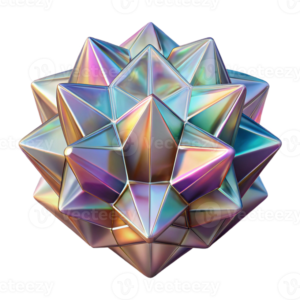 stunning contemporary A microscopic view of crystal formations, with intricate patterns and facets, in shades of clear and iridescent, illuminated by a polarized light premium png