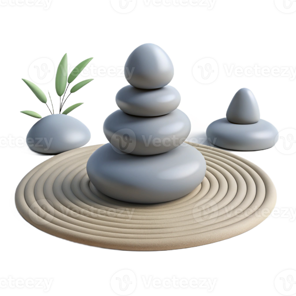 magnificent classic A group of pebbles arranged in a zen garden, minimalist photography, calming and serene high quality png