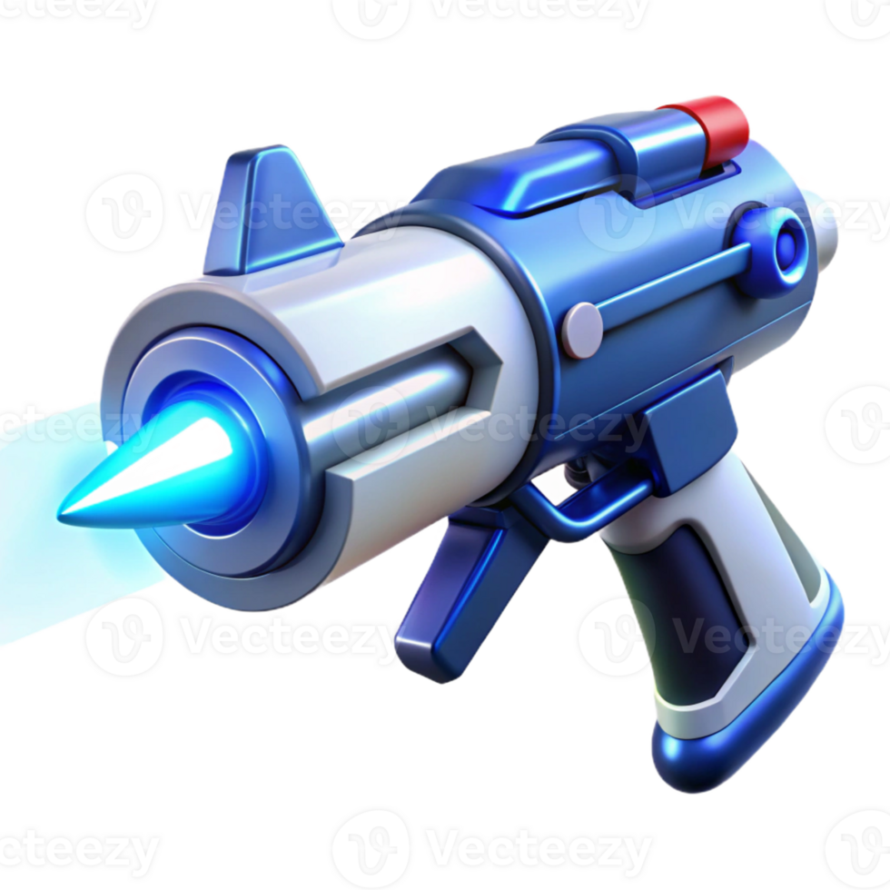 magnificent rustic A futuristic weapon firing a beam of energy, glowing blue and white, dynamic lighting, science fiction illustration style high resolution png