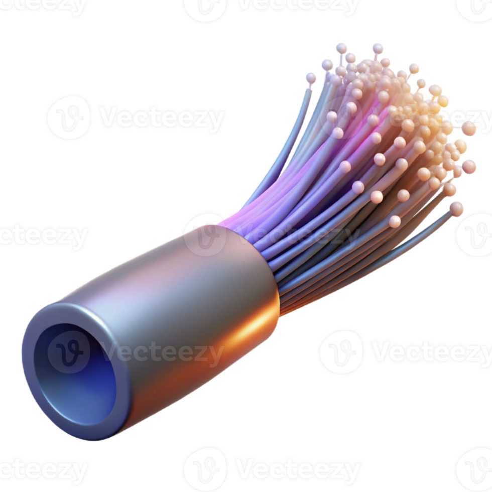 magnificent vintage A close-up of a fiber optic cable, strands of light glowing within, abstract photography style high resolution png
