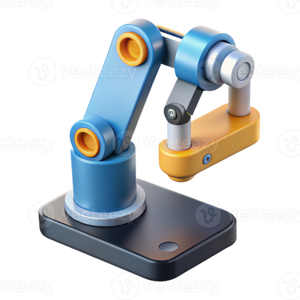 stunning artistic A robotic arm assembling a smartphone, precise movements, factory lighting, product design style genuine png